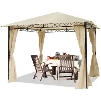 TOOLPORT Pavillon de Jardin 3x3 m Tente de Jardin à4 côtés, bâche de Toit env. 180 g/m²