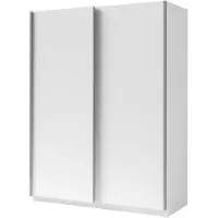 Meublorama Armoire GOZU 151 cm avec 2 portes coulissantes – Blanc