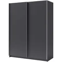Meublorama Armoire GOZU 181 cm avec 2 portes coulissantes – Gris graphite