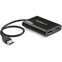 StarTech.com Usb To Dual Displayport 4k Adapter 60hz Noir
