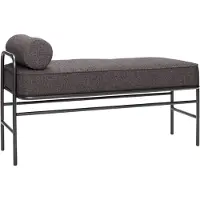 Hubsch Canapé métal / bois - noir avec coussins