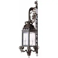 Casa Padrino Luxus Barock Außenwandleuchte Braun 62 x 70 x H. 212 cm - Lampe d'extérieur somptueuse pour balcon, jardin et terrasse - Eclairage extérieur de style baroque - Qualité de luxe