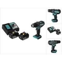 Makita DHP 482 RF Perceuse-visseuse à percussion sans fil 18 V 62 Nm + 2x batterie 3,0 Ah + chargeur