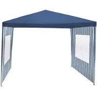 BURI Pavillon de jardin bleu 3x3m Pavillon Party tente de jardin tente hydrofuge