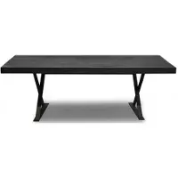 Casa Padrino Luxe Table de salle à manger en bois massif Noir 180 x 100 x H. 76 cm - Table de cuisine massive - Meubles en bois massif