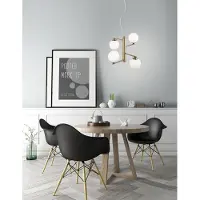 Nova Luce Luminaire élégant Agrigento en métal laiton antique et verre opale, Variante : 350 x 1500 mm, 4 x 28 W, laiton et opale
