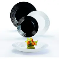 Big Buy Cooking Salle à manger opale 18pcs HARENA BLACK&WHITE
