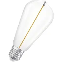 Ledvance Ampoules LED , édition vintage, remplacement de 16 watts, E27, ST64-shape, 2700 Kelvin, blanc chaud, verre transparent, single pack