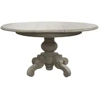 Casa Padrino Luxe Table de salle à manger de style rustique Extensible Gris Ø 120-160 cm