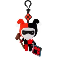 Cinereplicas Porte-clés en peluche - Harley Quinn CR2784, Multicolore, Rouge, Noir