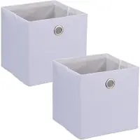 Relaxdays 2x boîte de rangement (27 l, 2x, 30 x 30.50 x 30.50 cm)