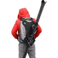 WANTALIS - SKI BAG - Porte-skis pour sac à dos - noir