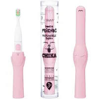 Vitammy TOOTH FRIENDS Brosse à dents sonique pour enfants, rose-CHIKA, dès 3 ans