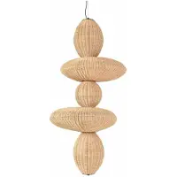 Casa Padrino Luxe Rotin LED Suspension couleur naturelle H. 147 cm - Suspensions de luxe