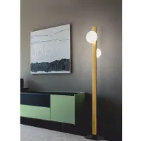 Casa Padrino Lampadaire LED de luxe Laiton / Noir / Blanc H. 180 cm - Italy