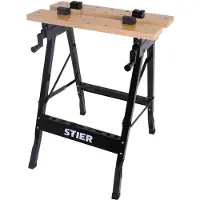 Stier Plan de travail et table de serrage repliable, 100 kg (63.50 cm, 60.50 cm)