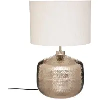 Atmosphera Lampe avec abat-jour beige Kais, base en métal, hauteur 52 cm