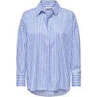 JDY Chemisier 'JDYVesper' bleu clair / blanc
