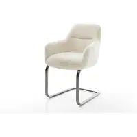 DELIFE Cantilever Pejo-Flex peluche crème-blanc pied cantilever plat grafiete resorts ensachés