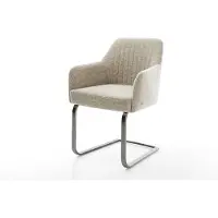 DELIFE Cantilever Greg-Flex tissu tissé doux beige pied cantilever plat grafiete resorts ensachés
