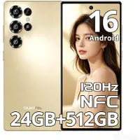 Oukitel Smartphone C66 Android 16 Telephone Portable 6,73" HD+120Hz, 24 Go + 512 Go, 64MP 5000mAh NFC - GPS - Face ID - Empreinte Digitale - Or