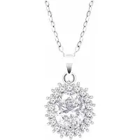 Lotus Collier Pendentif Lotus Argenté Élégant pour Femme - LP3459-1/2