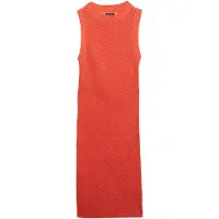 Superdry pour femme. W8011870A Robe corail à chevrons en crochet (S), Casuel, Coton, Sans manches / bretelles