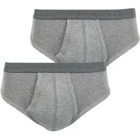 Athena Slips BASIC COTON BIO Pack de 2 hommes - Gris - EU M