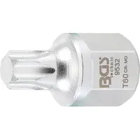 Bgs Embout pour courroie trapézoïdale à nervures Entraînement carré intérieur 12,5 mm (1/2"), hexagone extérieur SW 22 mm Profil en T (pour Torx) T60 - 9532
