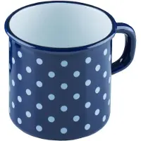 Riess Casserole à bord rabattu 8 cm 3/8 l 0221-075 bleu ponctuel