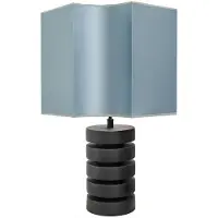 Casa Padrino Lampe de table de luxe noir mat / turquoise 55 x H. 78 cm - Qualité de luxe