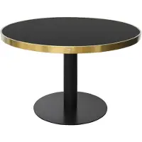 Casa Padrino Table de salle à manger de luxe noir / or 120 x H. 76 cm - Meubles de salle à manger design