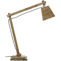 Casa Padrino Lampe de table en pin naturel 90 x 30 x H. 105 cm - Lampe de table de luxe avec câble noir