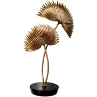Casa Padrino Lampe de table design or antique / noir 42 x 20,5 x H. 65 cm - Lampe de table avec socle en granit - Collection de luxe