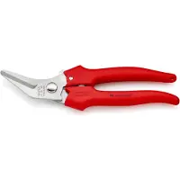 Knipex ciseaux combinés longueur 185mm polis avec plastique surmoulé avec ressort d'ouverture - 95 05 185