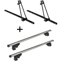 VDP 2x porte-vélos ORION + barres de toit/rails LION1 compatibles avec Kia Stonic (5 portes) à partir de 17 ans