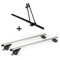 VDP Porte-vélos ORION + barres de toit/rails KING2 compatibles avec Jaguar F-Pace (5 portes) à partir de 16 ans