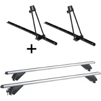 VDP 2x porte-vélos ORION + barres de toit alu RB003 compatibles avec Bmw Série 5 Touring (F11) (5 portes) 2010-2017