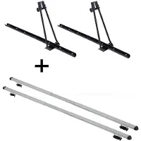 VDP 2x porte-vélos ORION + barres de toit RAPID compatibles avec Subaru XV II (5 portes) à partir de 17 ans