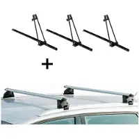 VDP 3x Porte-vélos ORION + Porte-vélos sur rail CRV107A compatible avec Renault Grand Scenic 5 portes à partir de 2017