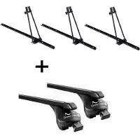 VDP 3x porte-vélos ORION + porte-rail Quick acier L compatible avec VW Sharan II à partir de 2010