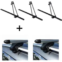 VDP 3x porte-vélos ORION + porte-bagages L120 compatible avec Dacia Sandero Stepway à partir de 09