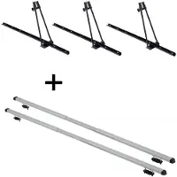 VDP 3x porte-vélos ORION + barres de toit RAPID compatibles avec Audi A4 (B5/8D) Avant (5 portes) 94-00