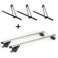 VDP 3x porte-vélos ORION + barres de toit/rails KING1 compatibles avec Volvo XC40 (5 portes) à partir de 18 ans