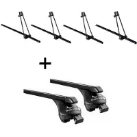VDP 4x porte-vélos ORION + porte-vélos sur rail Quick acier L compatible avec Volvo XC60 à partir de 2008