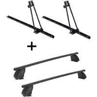 VDP 2x porte-vélos ORION + barres de toit K1 MEDIUM compatibles avec Mercedes CLA Shooting Brake (X117) (5portes) à partir de 15 ans