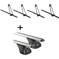 VDP 4x porte-vélos ORION + barres de toit compatibles avec la Seat Leon III 5 portes à partir de 2013