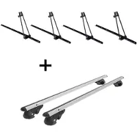 VDP 4x porte-vélos ORION + barres de toit VDP004 L compatibles avec VW Passat Variant 3B/B5 96-05