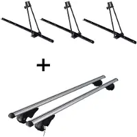 VDP 3x porte-vélos ORION + barres de toit RAPID compatibles avec Volvo XC90 (5 portes) 06-14