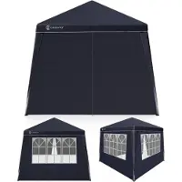 Casaria Pavillon pliable Capri Anthracite 3x3m incl 4 parois latérales